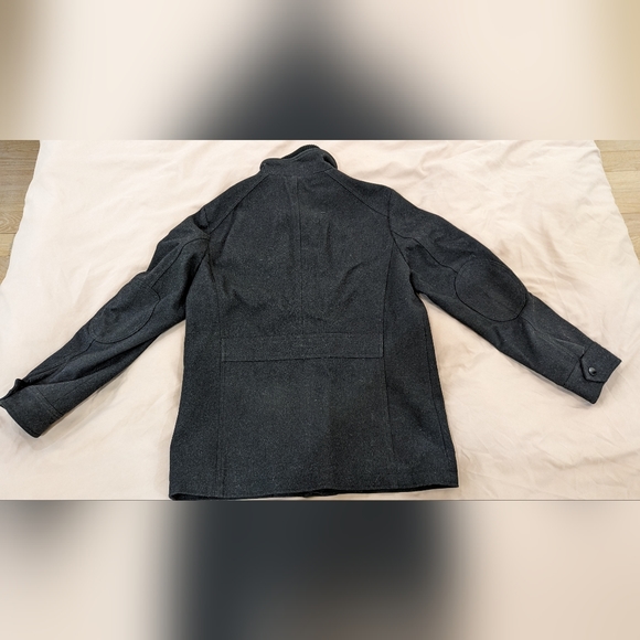 Express 4-Pocket Wool Military Coat (Medium, Charcoal) - Picture 9 of 10